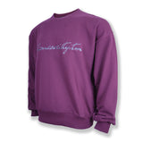 Society Signature Crewneck Sweater  Streetwear Pullover - Mauve Wine
