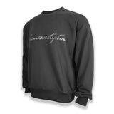Society Signature Crewneck Sweater  Streetwear Pullover - Black