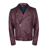 Men's Genuine Leather Jacket – Matte Maroon  Leather Jacket – Handmade Real Lederjacken Herren – Classic Leather Jacket – Made to Order Biker Gift for Him