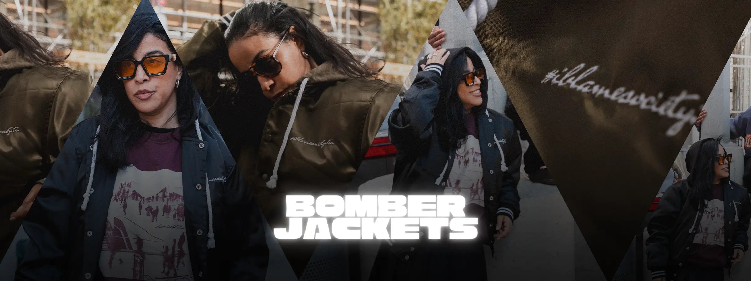 Society Satin Bomber Jackets