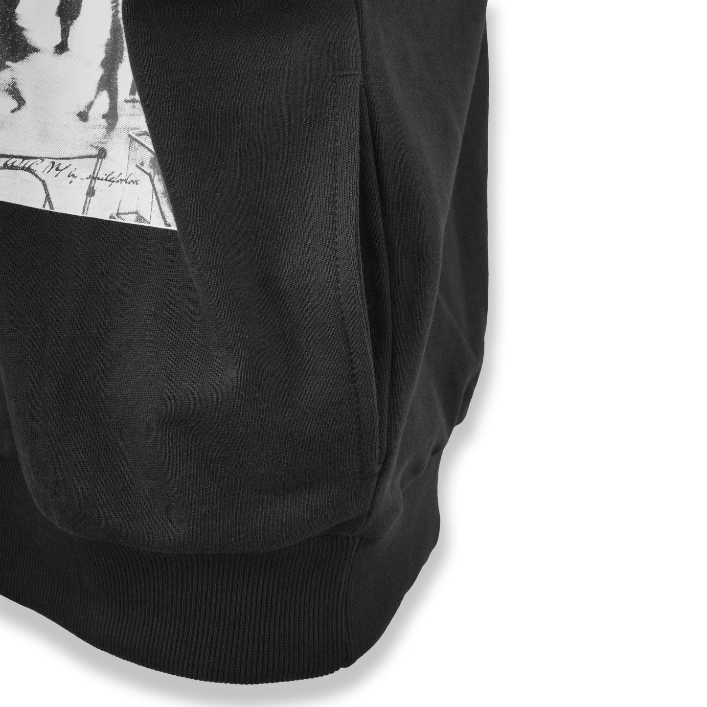 Stealth Black "Metropolitan Hustle" Crewneck | Dual-Pocket Cotton Pullover