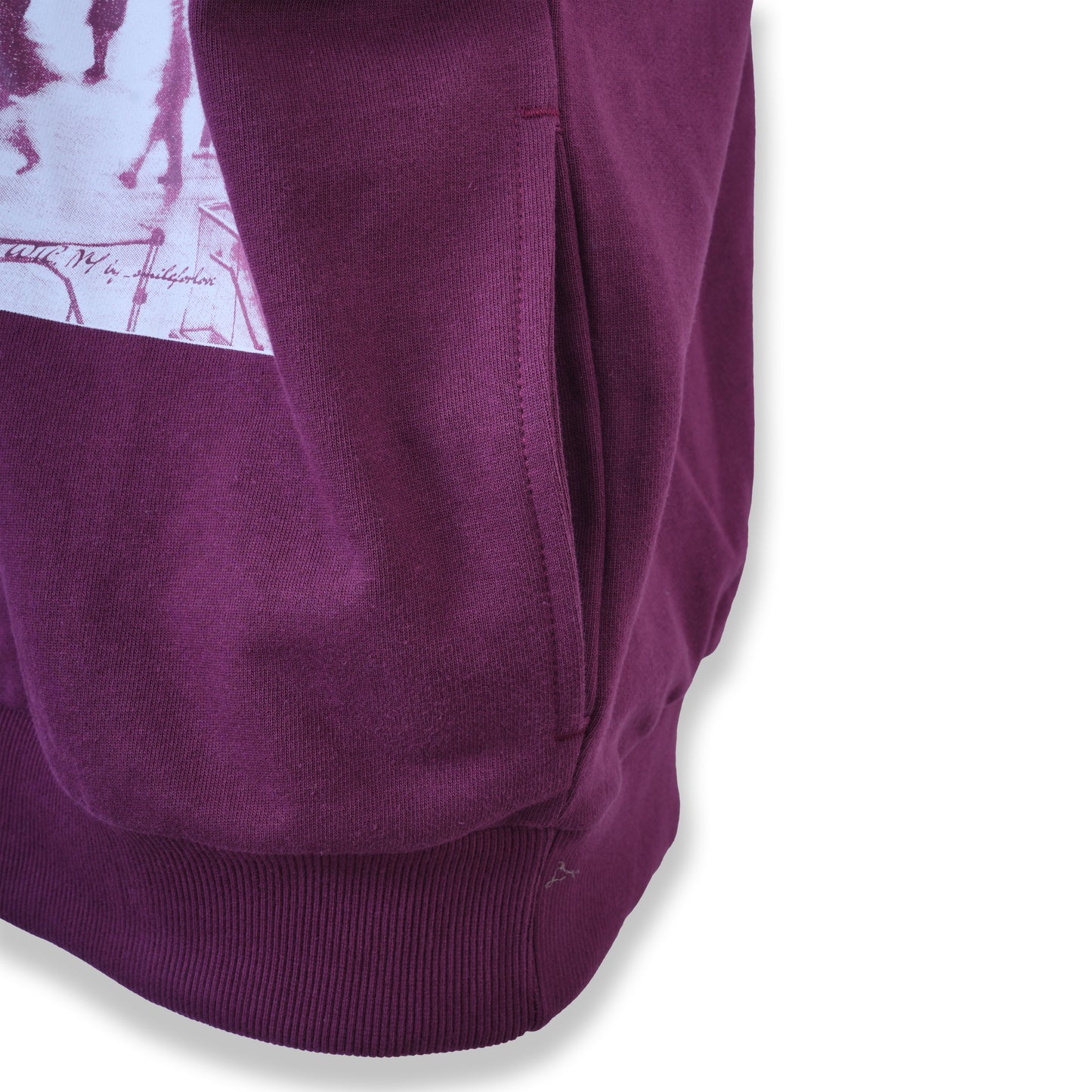 Burgundy "Metropolitan Hustle" Crewneck | Premium Cotton Pullover