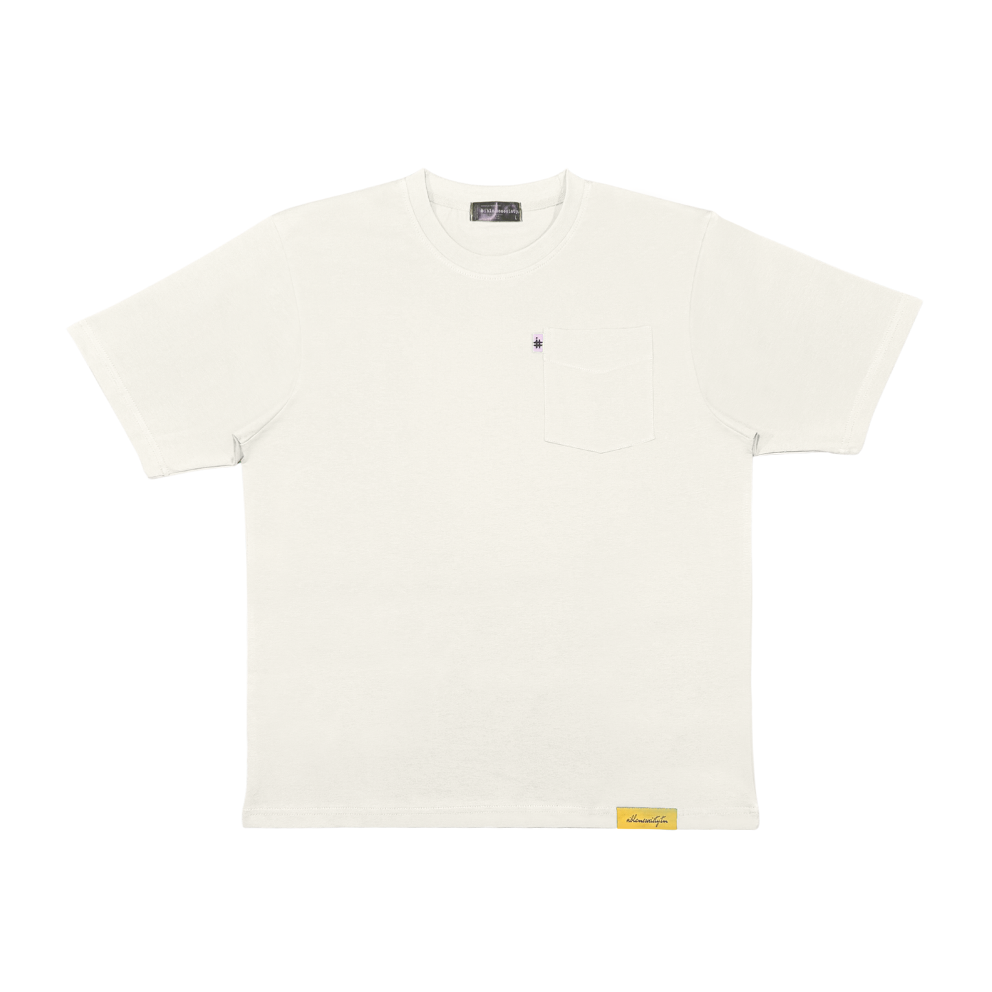 🤍 Iblamesociety Essential Pocket Tee – Pearl White