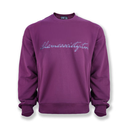 Signature Burgundy Crewneck | Premium Pullover with Side Pockets
