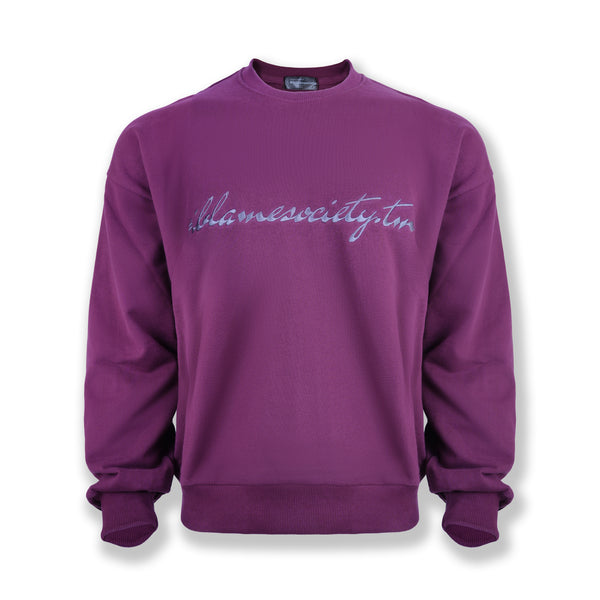 Signature Burgundy Crewneck | Premium Pullover with Side Pockets