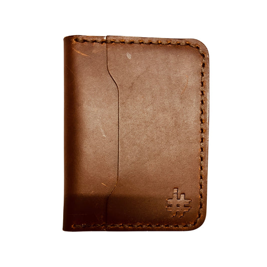 Handmade Brown Leather Card Wallet