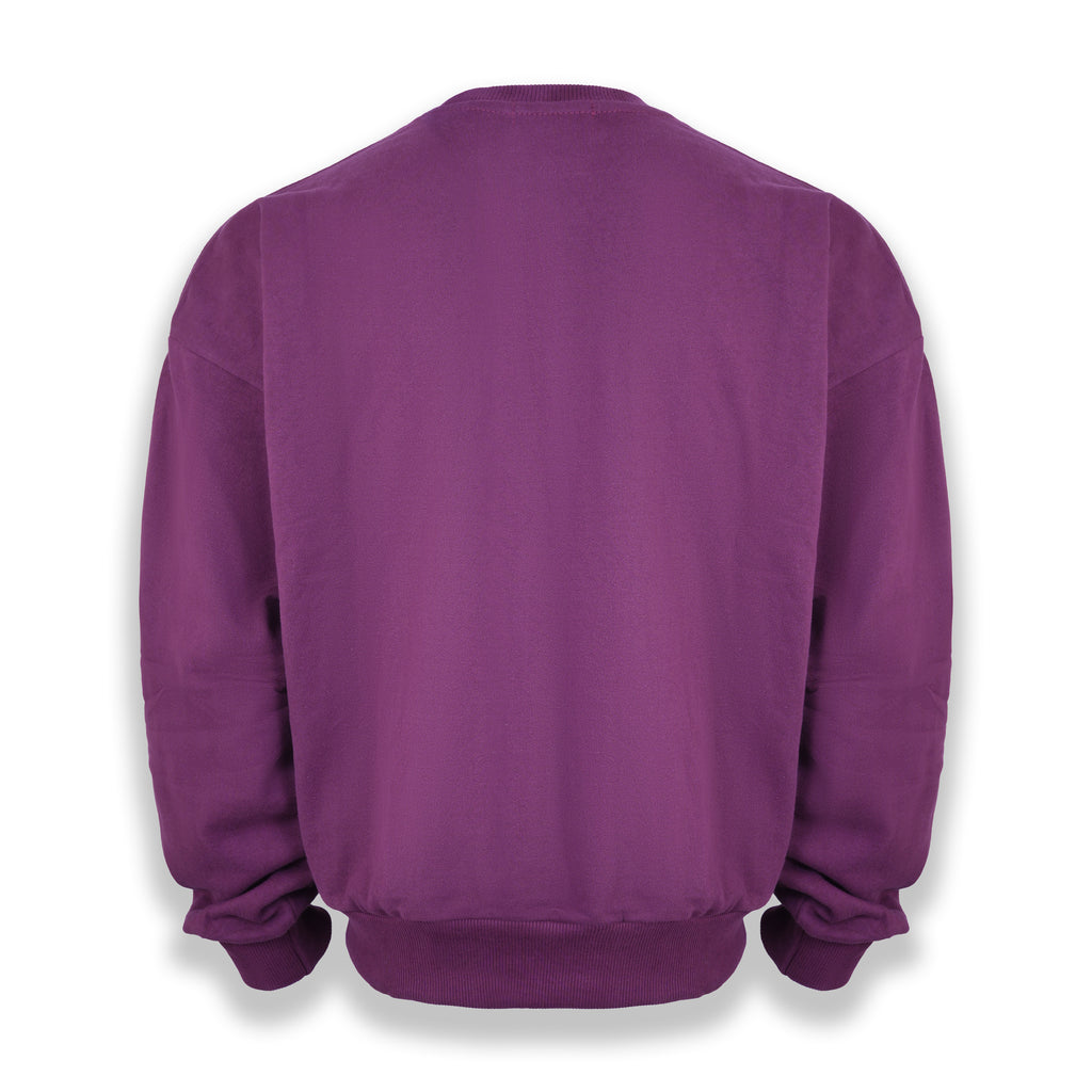 The Hustling New York Crewneck Sweater Streetwear - Mauve Wine