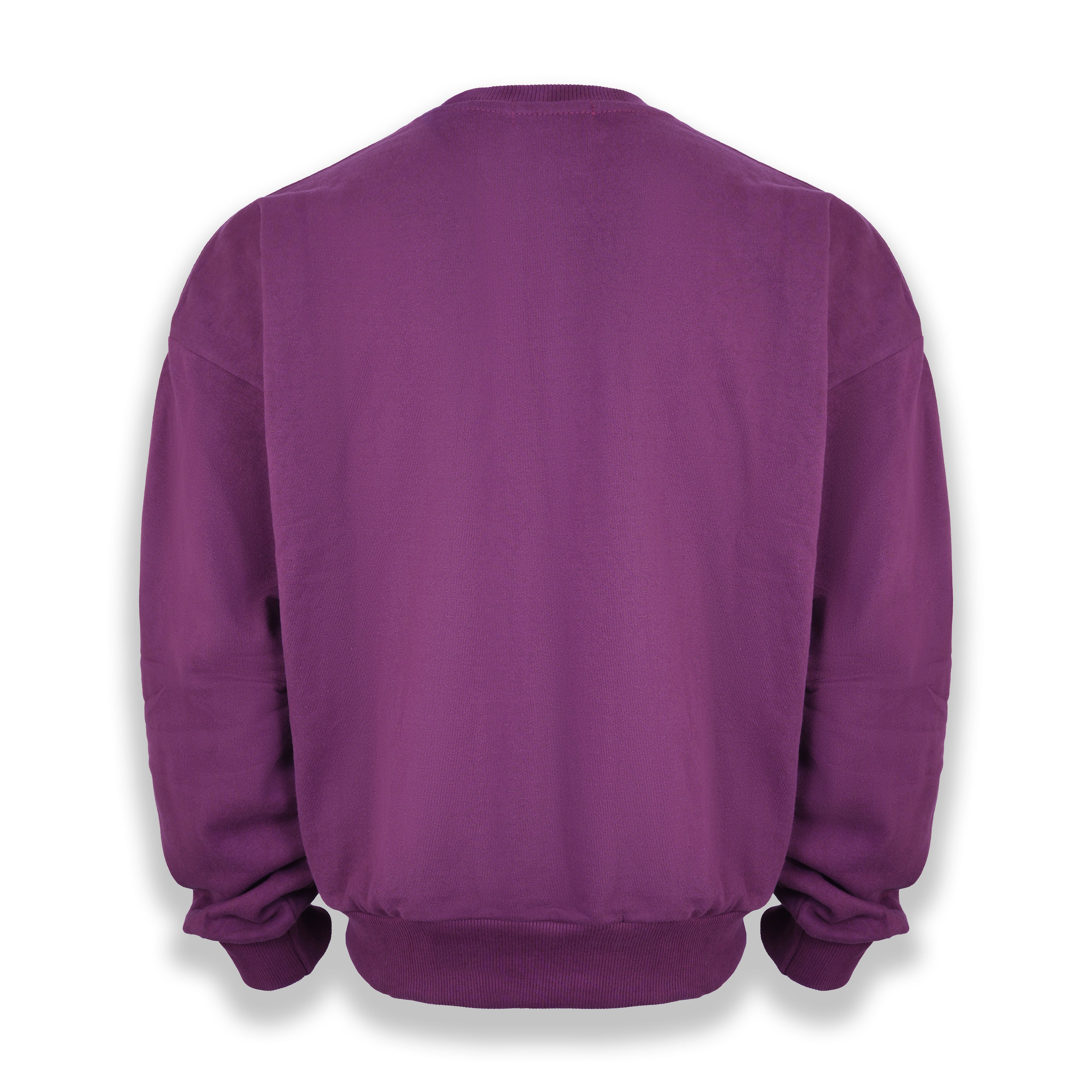 The Hustling New York Crewneck Sweater Streetwear - Mauve Wine
