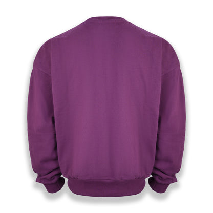 Burgundy "Metropolitan Hustle" Crewneck | Premium Cotton Pullover