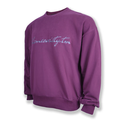 Signature Burgundy Crewneck | Premium Pullover with Side Pockets