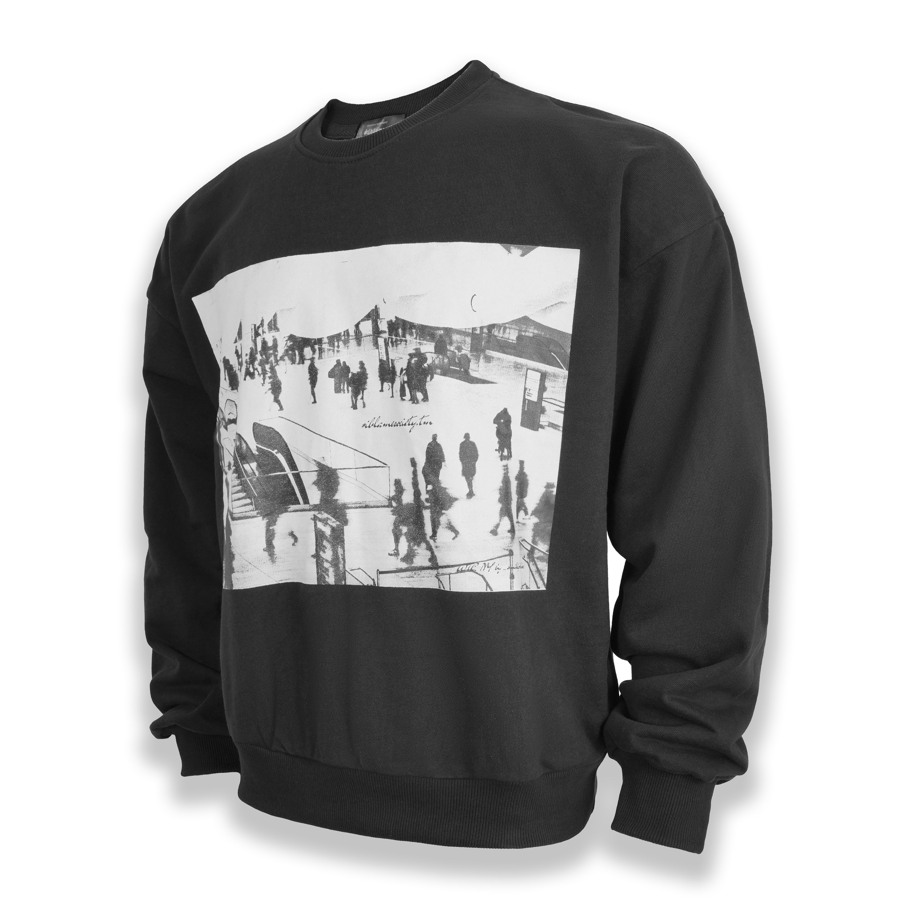 The Hustling New York Crewneck Sweater Streetwear - Black