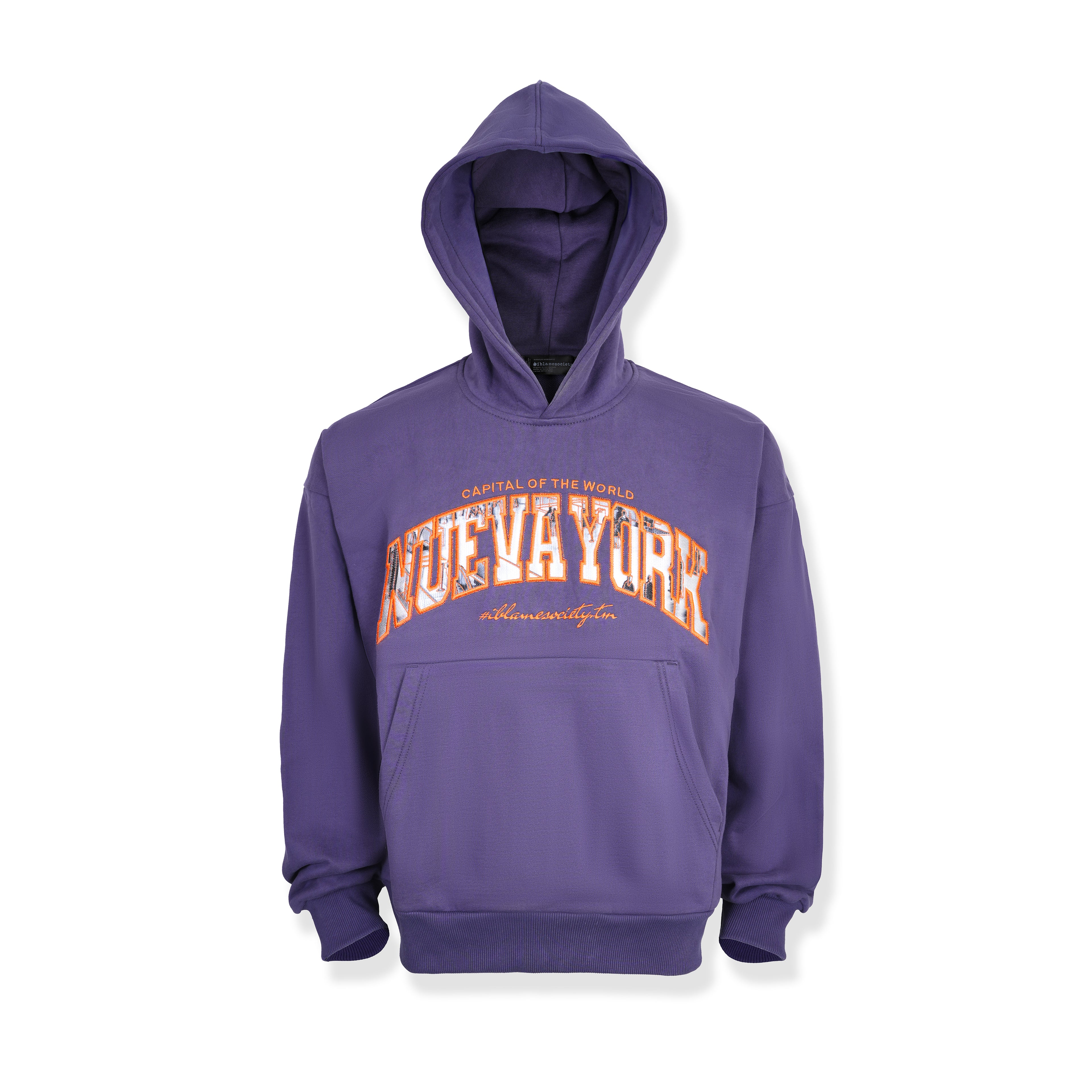 i-blamesocietytm Crown Blue Hoodie – Nueva York Embroidery