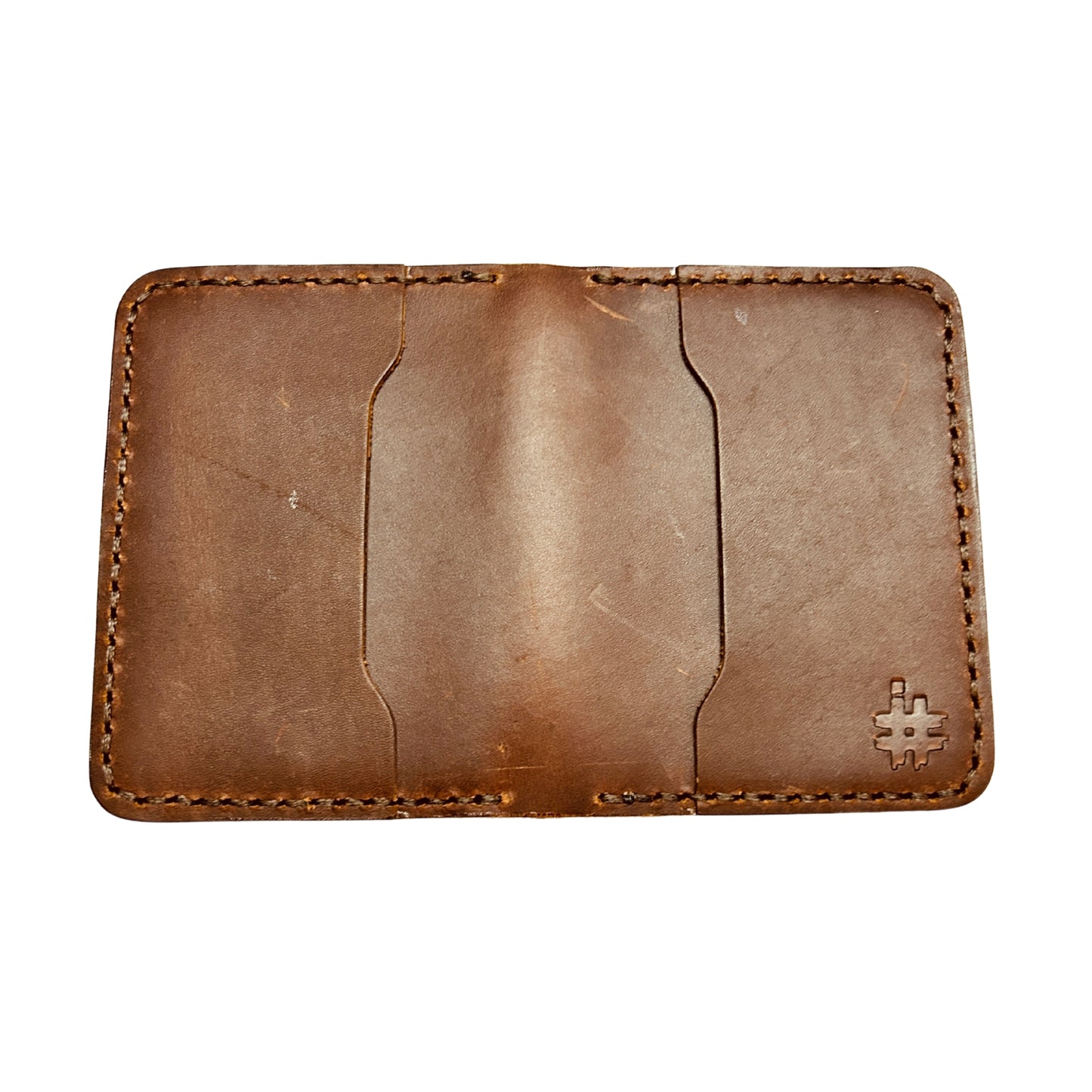 Handmade Brown Leather Card Wallet