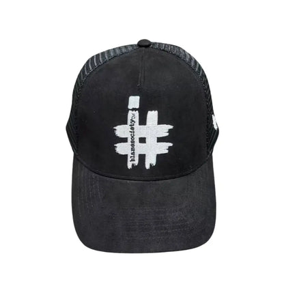 Stealth Black Suede Trucker Hat | Premium "Society" Edition