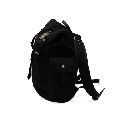 Urban Commuter Suede Leather Backpack - Deep Navy