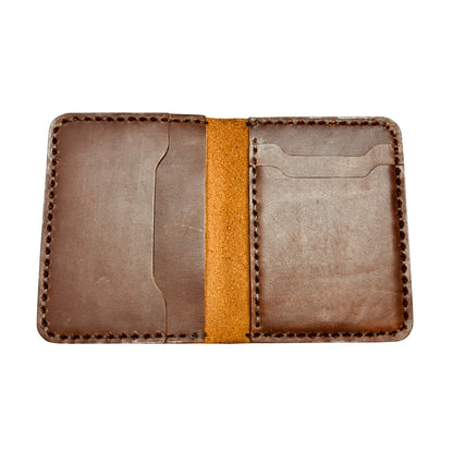 Handmade Brown Leather Card Wallet