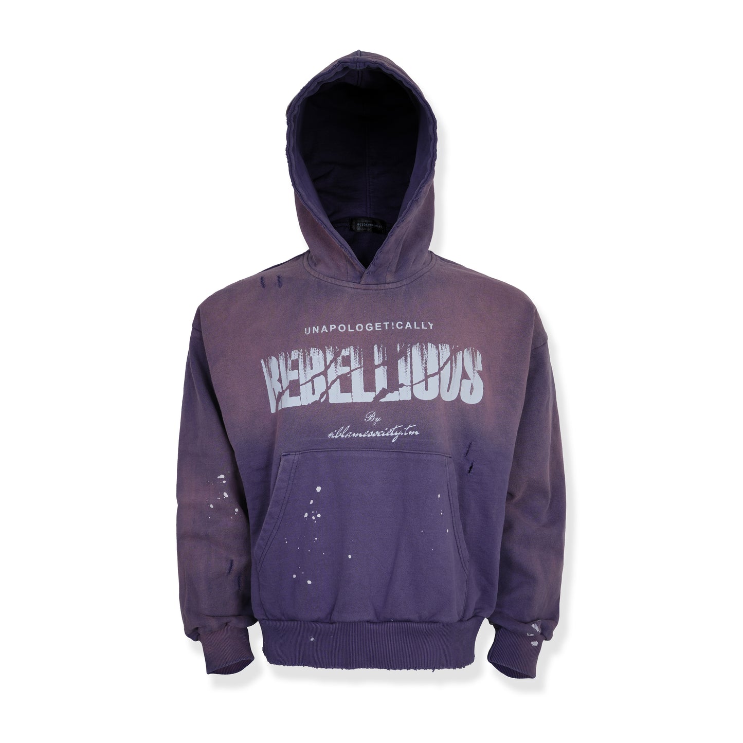 Heavyweight Faded Blue Distressed Hoodie | Premium 450 GSM luxury hoodie built for those who move differently. No mass production. No restock