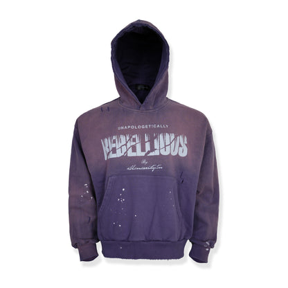 Heavyweight Faded Blue Distressed Hoodie | Premium 450 GSM luxury hoodie built for those who move differently. No mass production. No restock