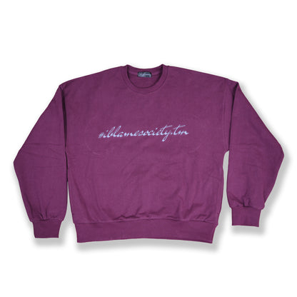 Signature Burgundy Crewneck | Premium Pullover with Side Pockets
