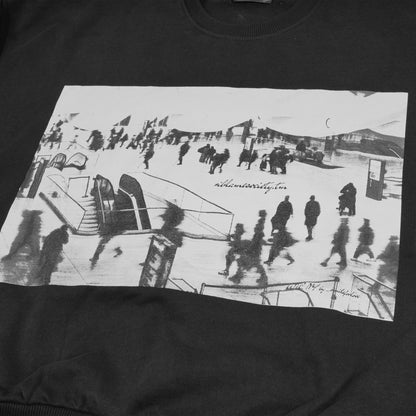 Stealth Black "Metropolitan Hustle" Crewneck | Dual-Pocket Cotton Pullover