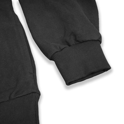 Stealth Black "Metropolitan Hustle" Crewneck | Dual-Pocket Cotton Pullover