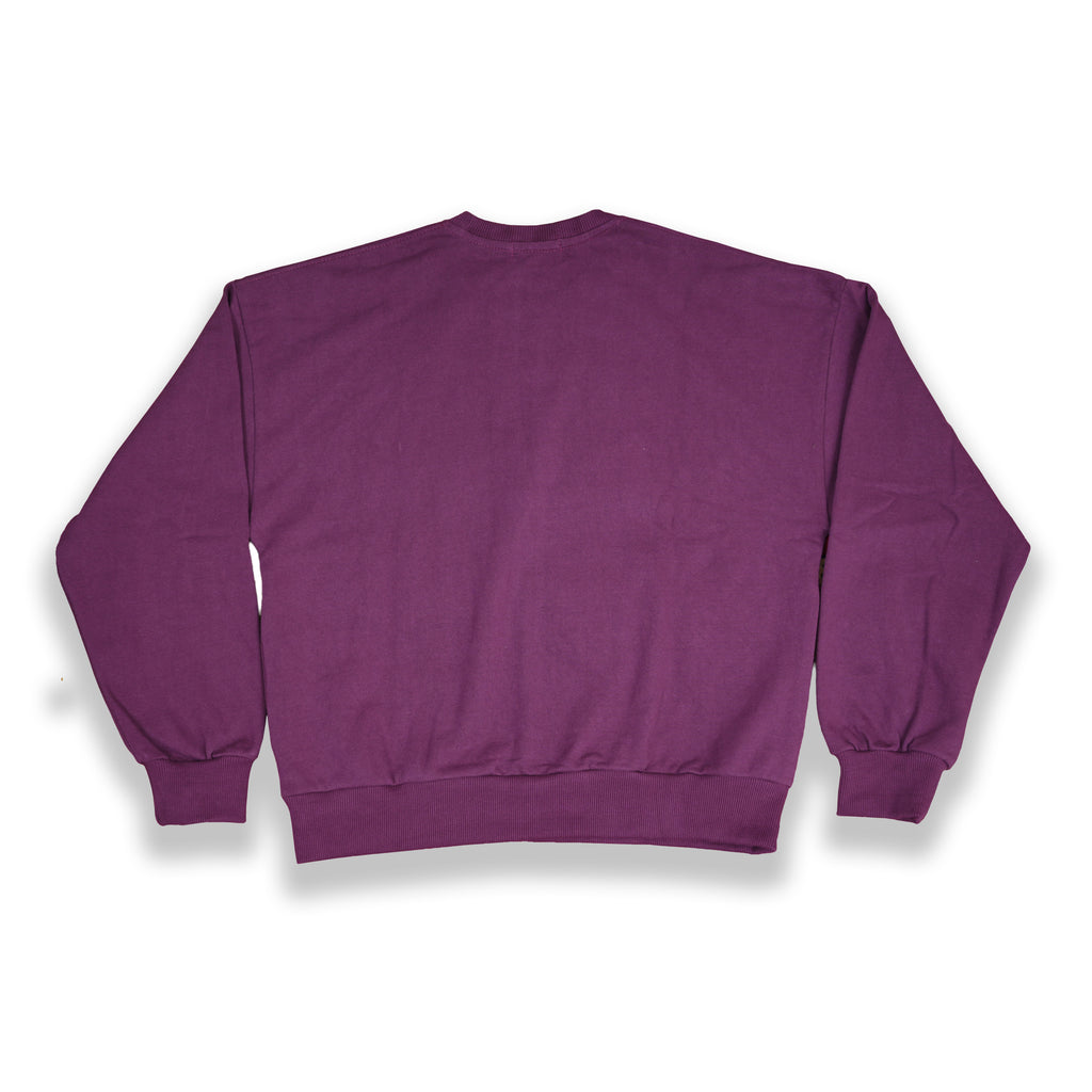 The Hustling New York Crewneck Sweater Streetwear - Mauve Wine
