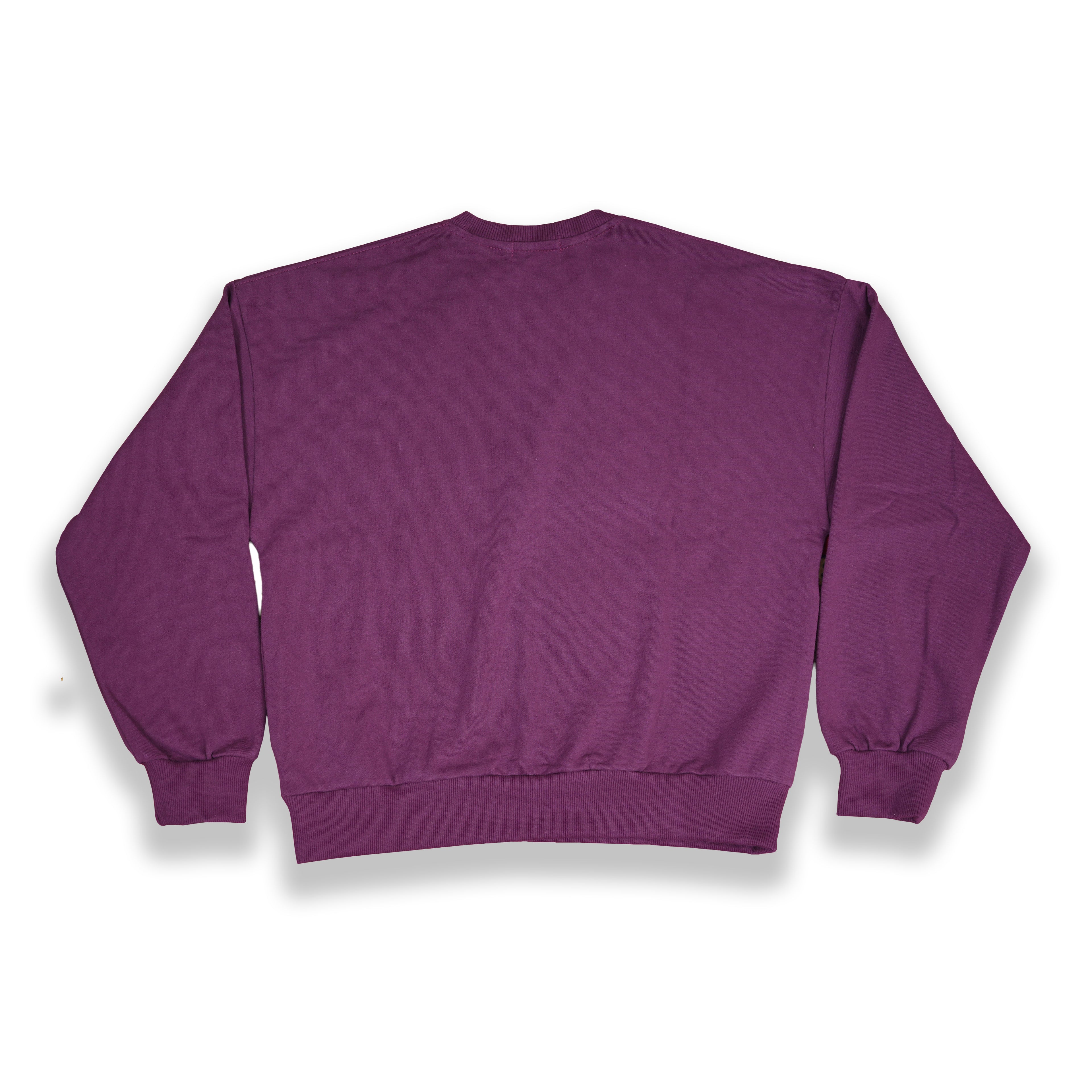 The Hustling New York Crewneck Sweater Streetwear - Mauve Wine
