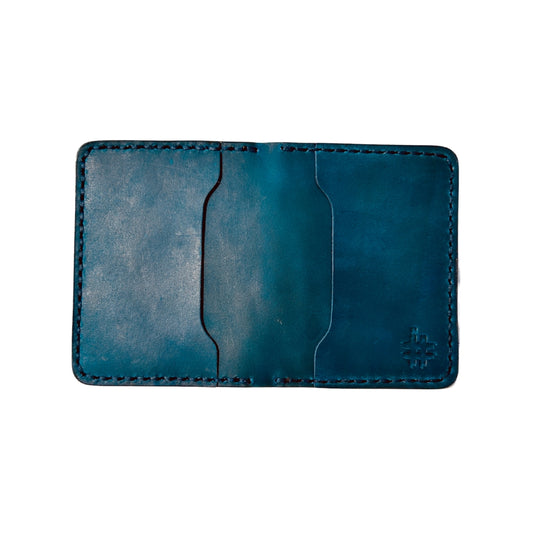 💙 Handmade Blue Detective Leather Wallet