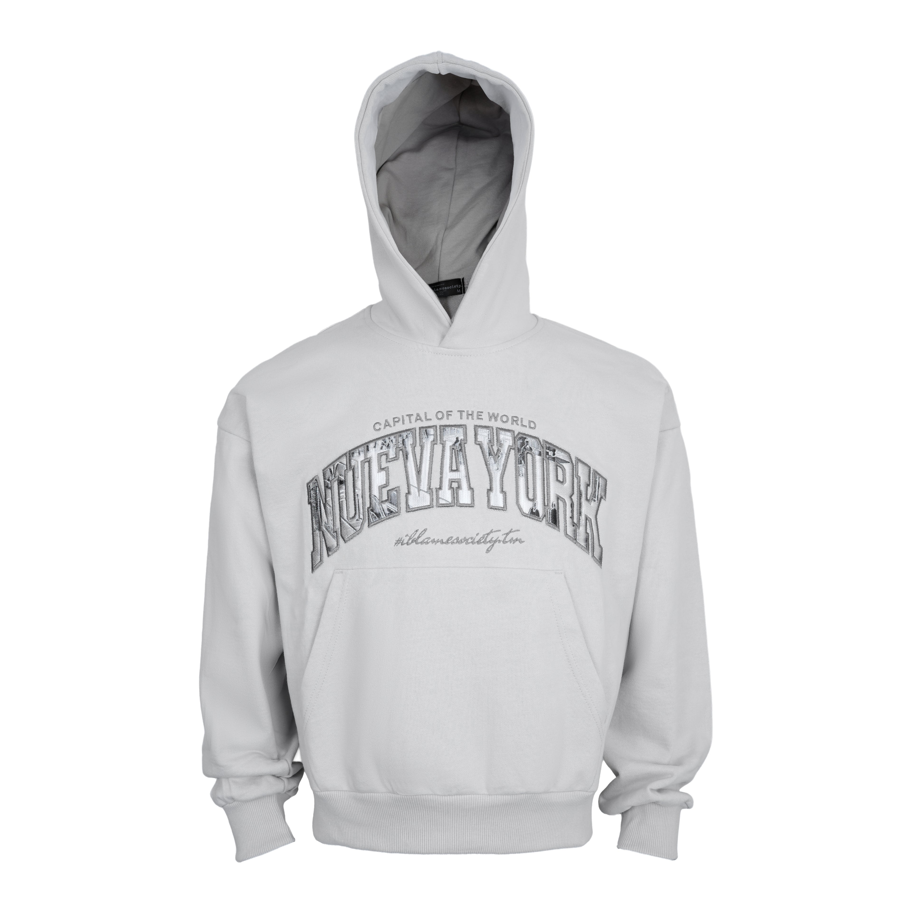 i-blamesociety.tm Vapor Blue Hoodie – Nueva York Embroidery