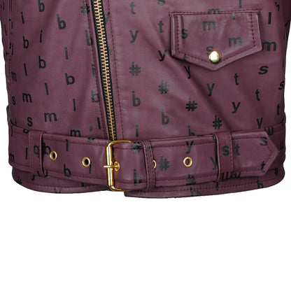 Matte Maroon Full-Grain Leather Biker Jacket | Handcrafted Moto Edition