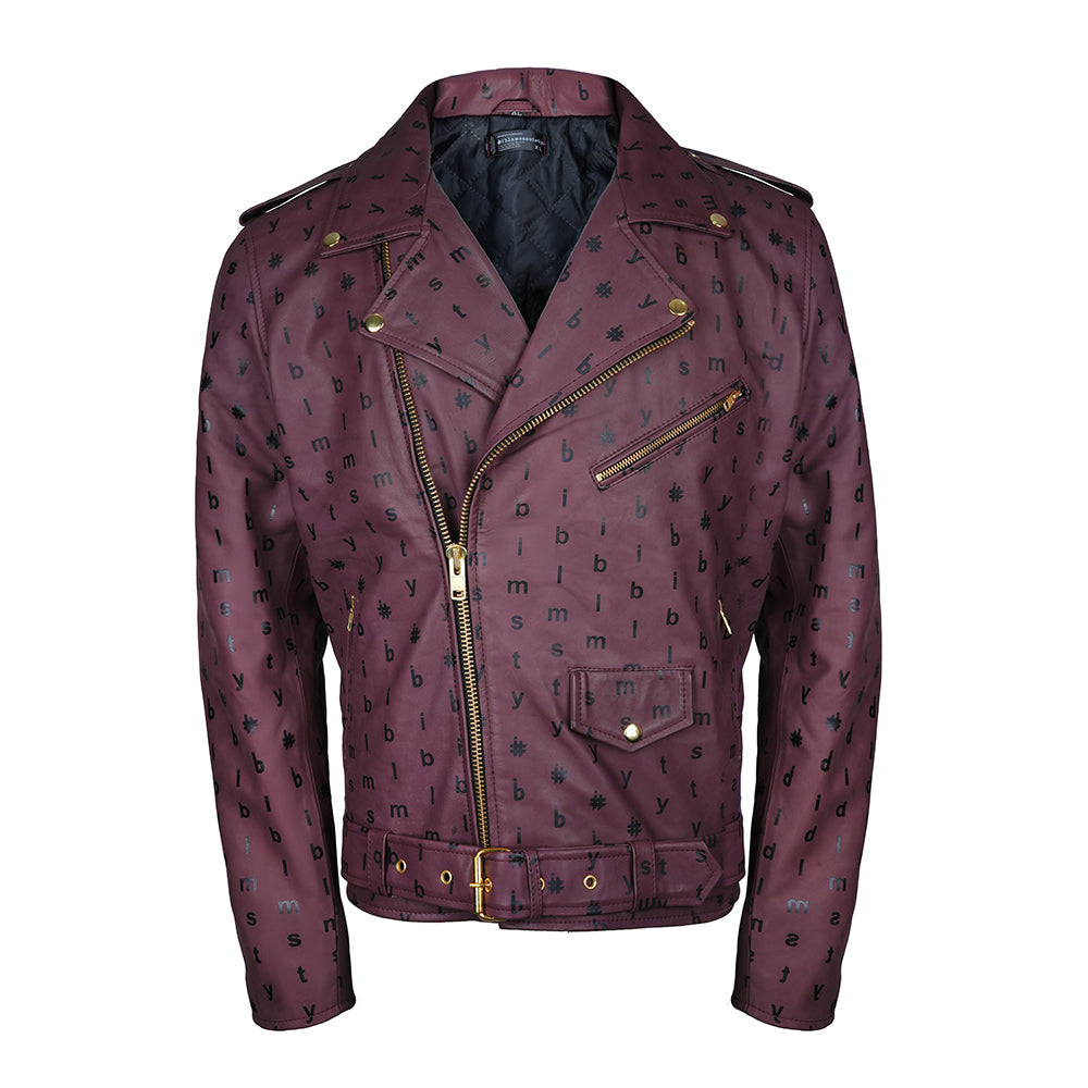Matte Maroon Full-Grain Leather Biker Jacket | Handcrafted Moto Edition