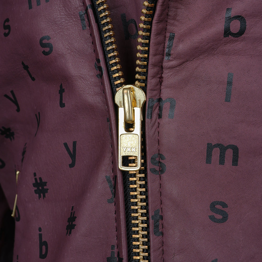 Matte Maroon Full-Grain Leather Biker Jacket | Handcrafted Moto Edition