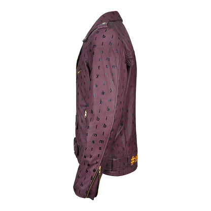 Matte Maroon Full-Grain Leather Biker Jacket | Handcrafted Moto Edition