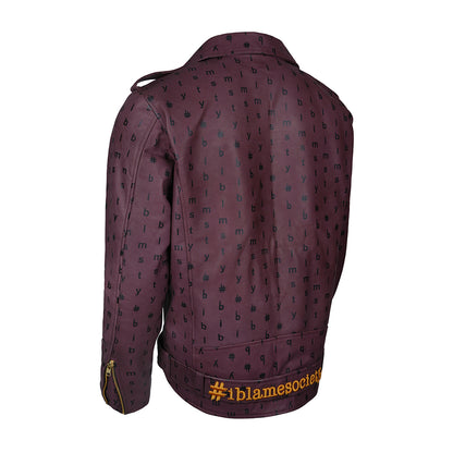 Matte Maroon Full-Grain Leather Biker Jacket | Handcrafted Moto Edition
