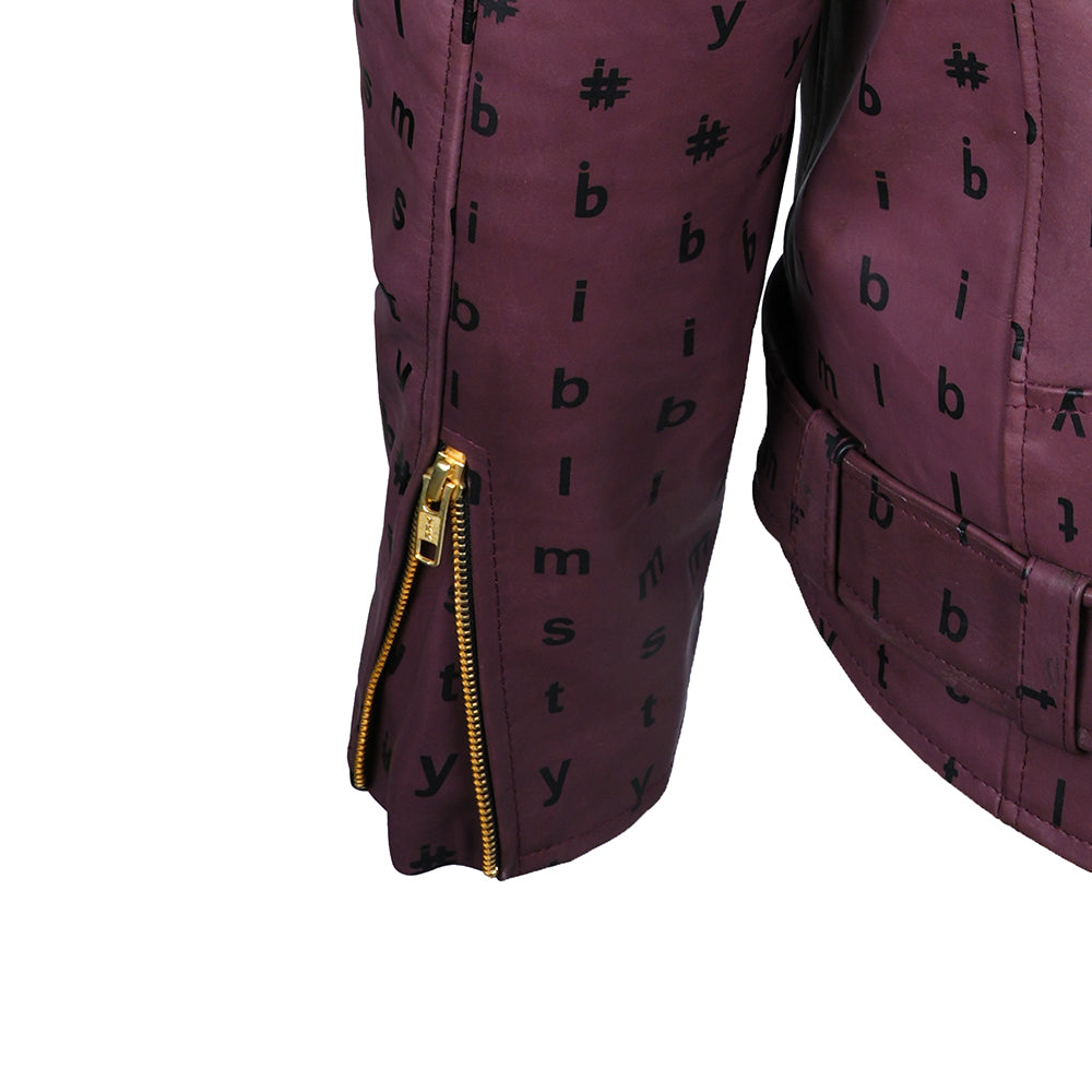 Matte Maroon Full-Grain Leather Biker Jacket | Handcrafted Moto Edition