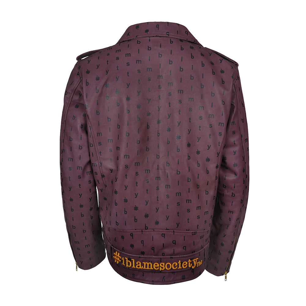 Matte Maroon Full-Grain Leather Biker Jacket | Handcrafted Moto Edition