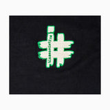 Modern Black Half Sleeve Shirt with Green Taping Detail - I Blame Society
