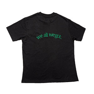 Modern Black Half Sleeve Shirt with Green Taping Detail - I Blame Society