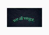Modern Black Half Sleeve Shirt with Green Taping Detail - I Blame Society