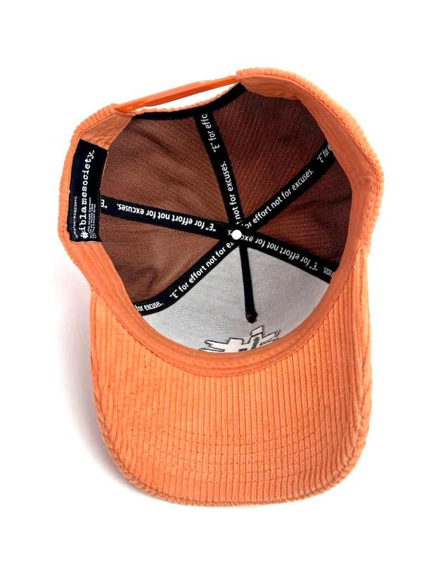 Elevate Your Look with Our Orange Corduroy Cap - I Blame Society