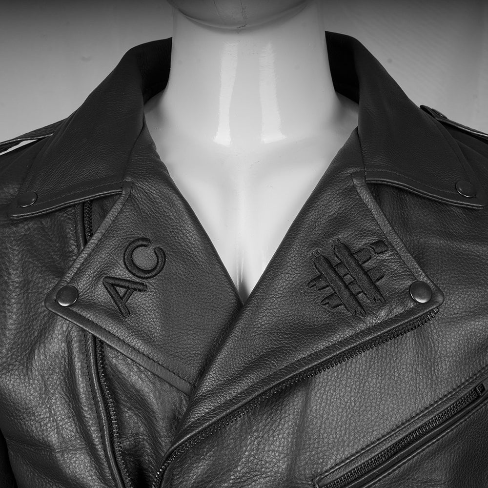 Artisan Full-Grain Leather Biker Jacket | Hand-Tailored Moto Classic