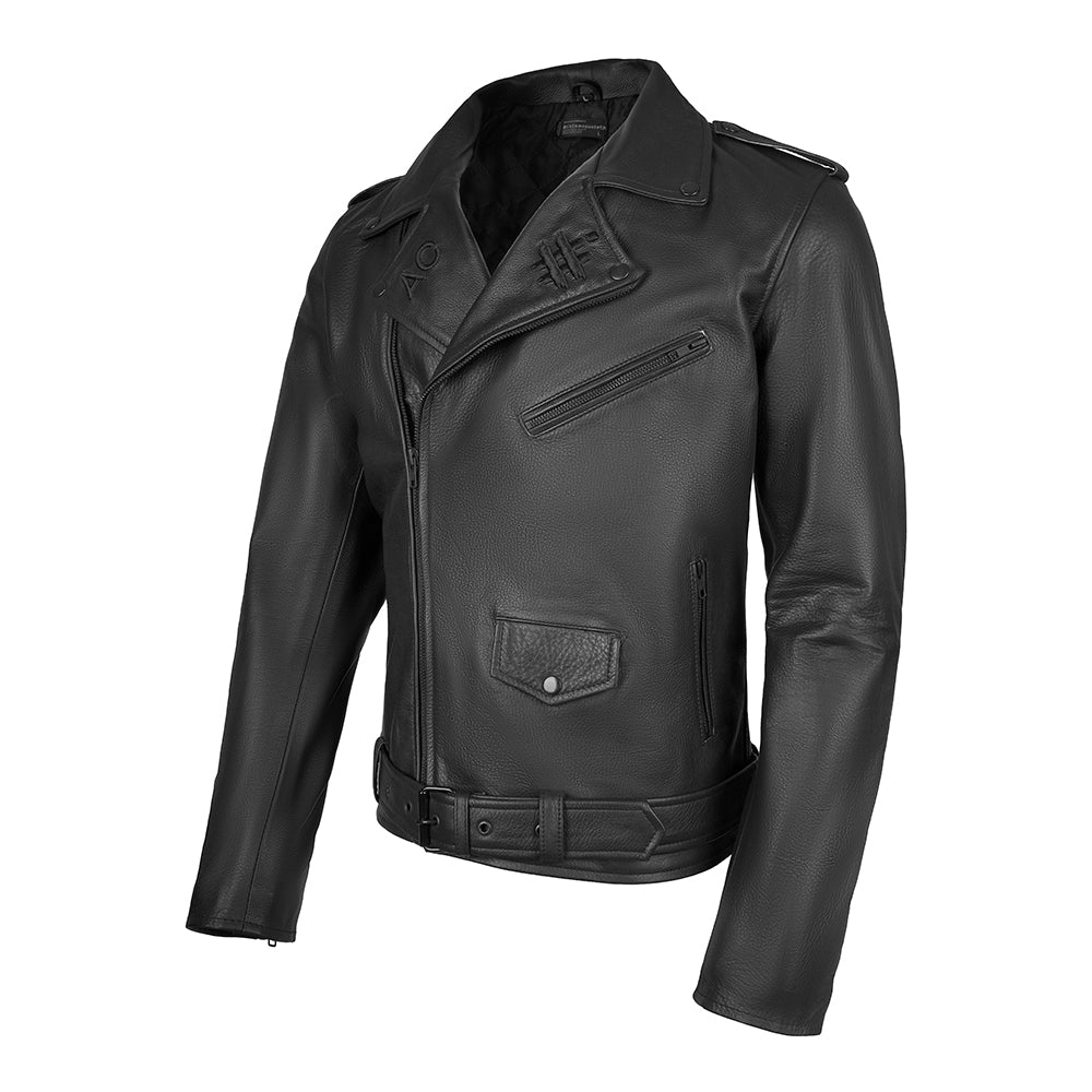 Artisan Full-Grain Leather Biker Jacket | Hand-Tailored Moto Classic