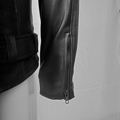 Artisan Full-Grain Leather Biker Jacket | Hand-Tailored Moto Classic