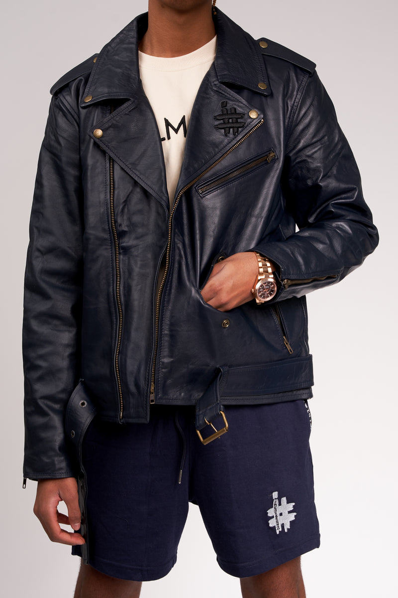 Premium Leather Jacket Set with Colorful Black Design – I Blame Society